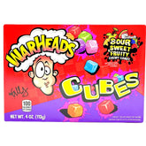 Warheads Chewy Cubes Theatre Box 4oz case 12ct - candy